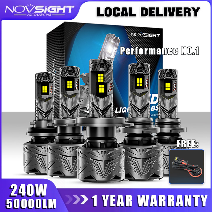 Novsight 1 Pair (2pcs) A500 N70 H4 H7 H11 9005 HB3 9006 HB4 240W 