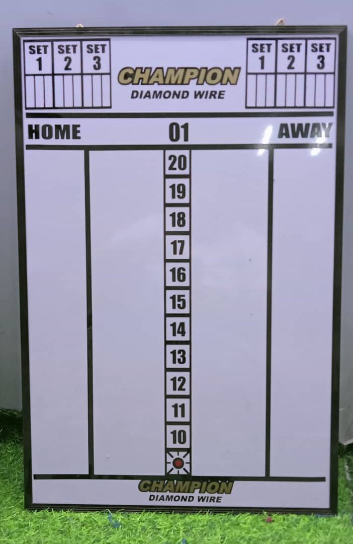 SCORE BOARD OF DART GAME CHAMPION /SKORAN NG LARONG DART/SCORE BOARD ...