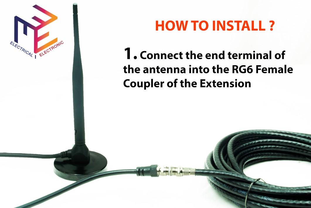 ABSCBN TV PLUS ANTENNA EXTENSION CORD RG6 Coaxial Antenna Extension