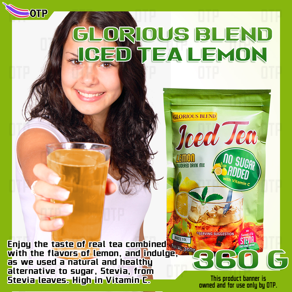 Glorious Blend Ice Tea Lemon 360g with Stevia Extract and Vitamin C