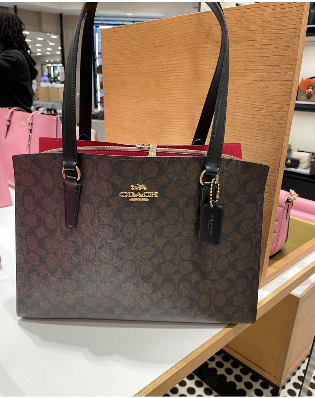 C4075 Coach Tatum Carryall In Signature Canvas Women's Bag Brown