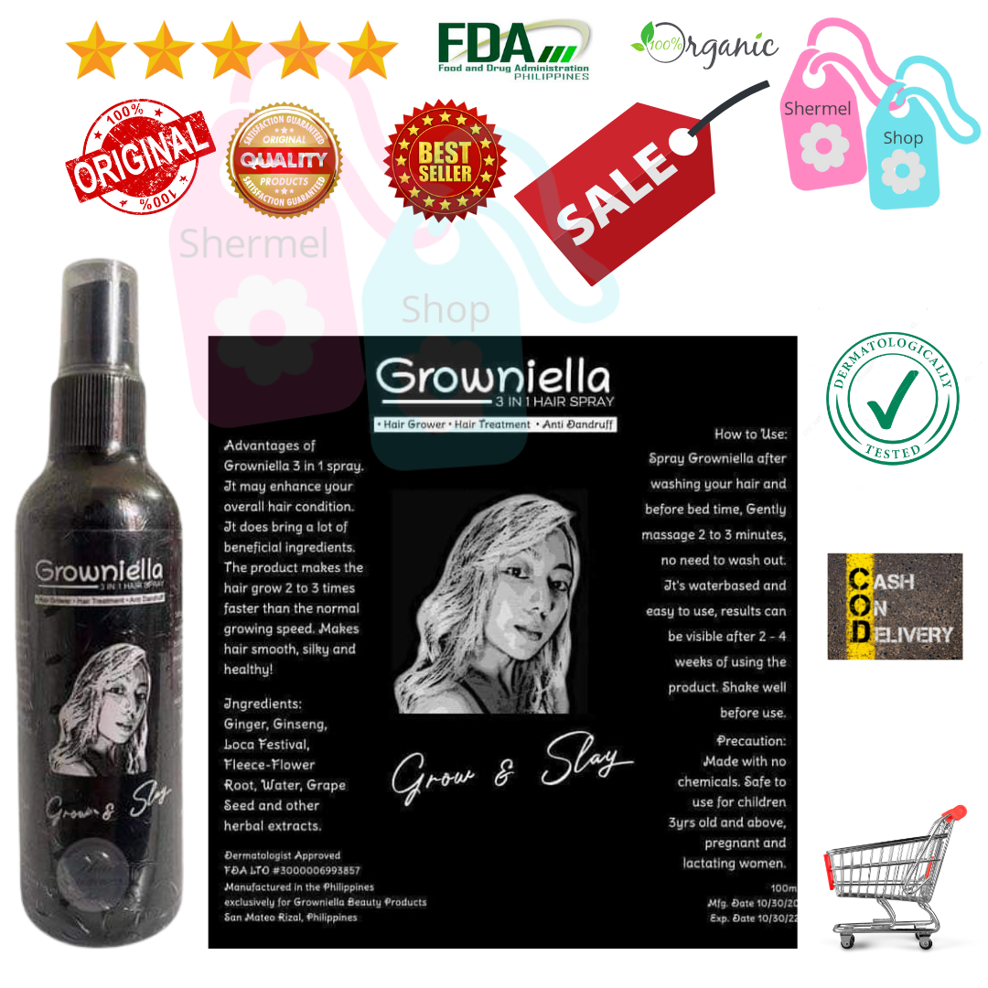 Shermel Shop 1 Pc Growniella Hair Growth Spray 3 In 1 Original 100ml Cash On Delivery Legit 0800