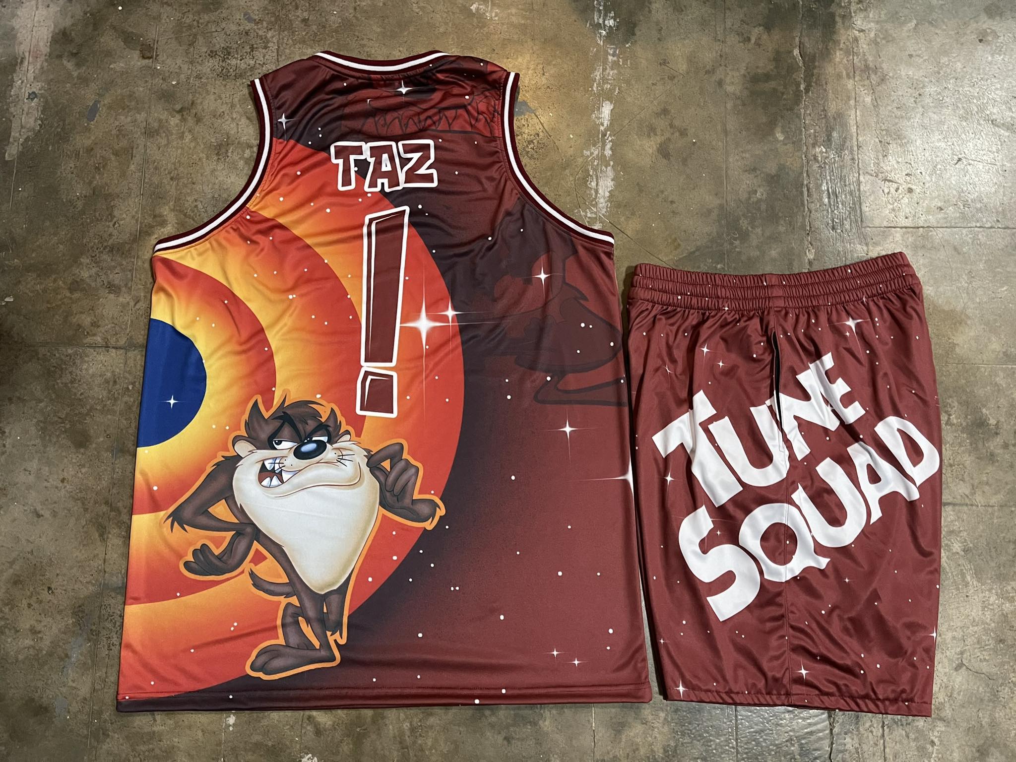 NBA TUNES SQUAD - TASMANIAN DEVIL LOONEY TUNES SPACE JAM CODE DLMT004 FULL  SUBLIMATION JERSEY (FREE CHANGE TEAM NAME, SURNAME & NUMBER