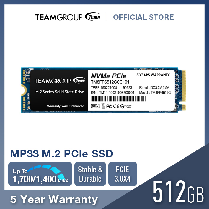 MP33 M.2 PCIe SSD 1TB