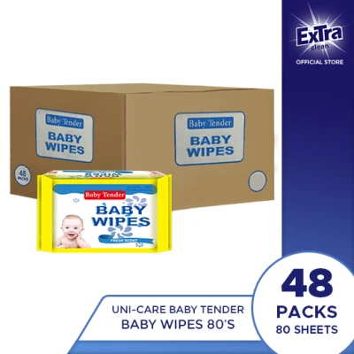 Baby Tender Baby Wipes 80's Pack of 48