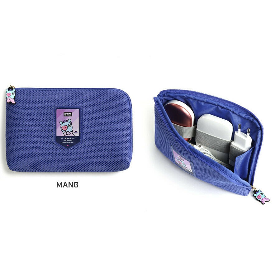 BT21 Air Mesh Pouch Cable Pouch Line Friends X Monopoly Multi Use Pouch ...