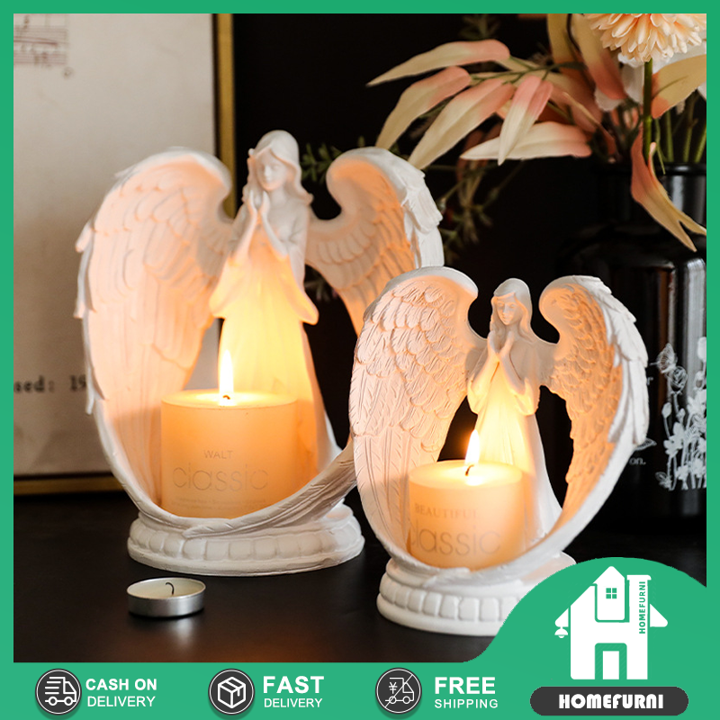 HomeFurni Praying Angel Candlestick Guardian Angel Scented Candle
