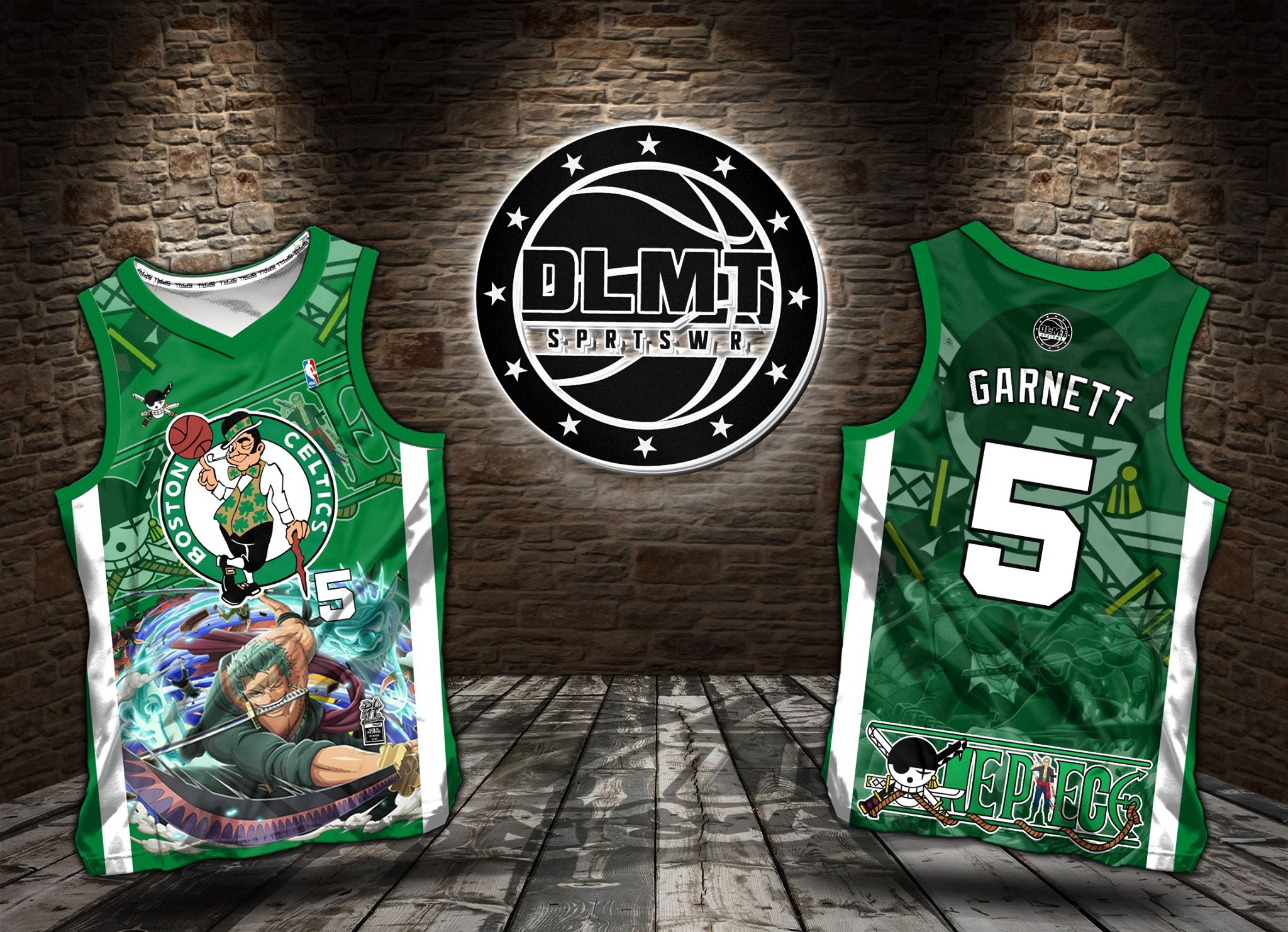 NBA x ONE PIECE - RORONOA ZORO - ANIME CODE DLMT018 FULL SUBLIMATION JERSEY  (FREE CHANGE TEAM NAME, SURNAME & NUMBER)