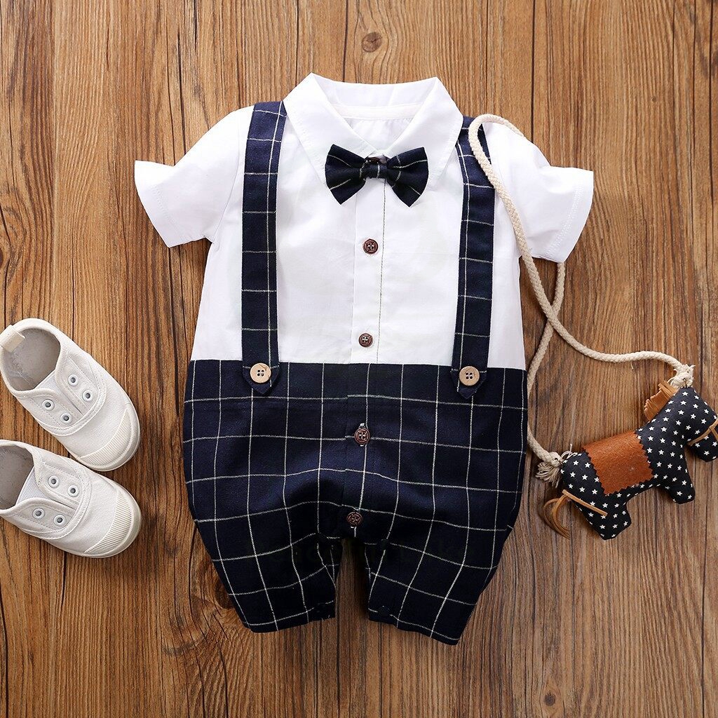 PLE】 Baby boy clothes toddler baby romper jumper clothing formal