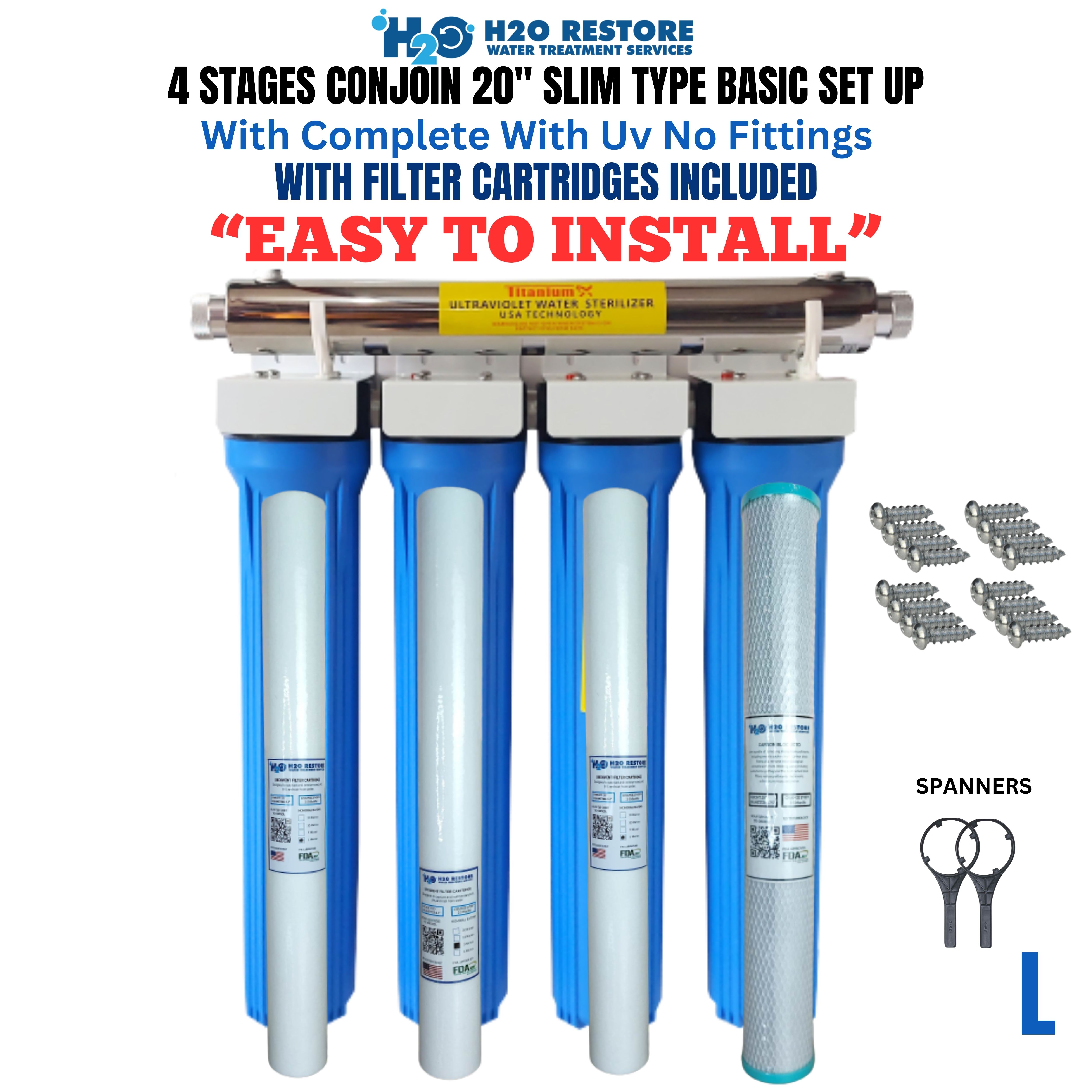 Basic 4 Filtration Water Filtration System Top Selling 4 Stages 20
