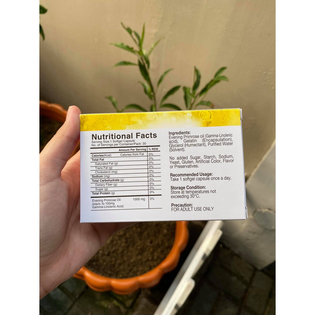 Hot slae Eveprim Evening Primrose Oil 1000mg Softgel Capsule (sold per 10 capsules) Lazada PH