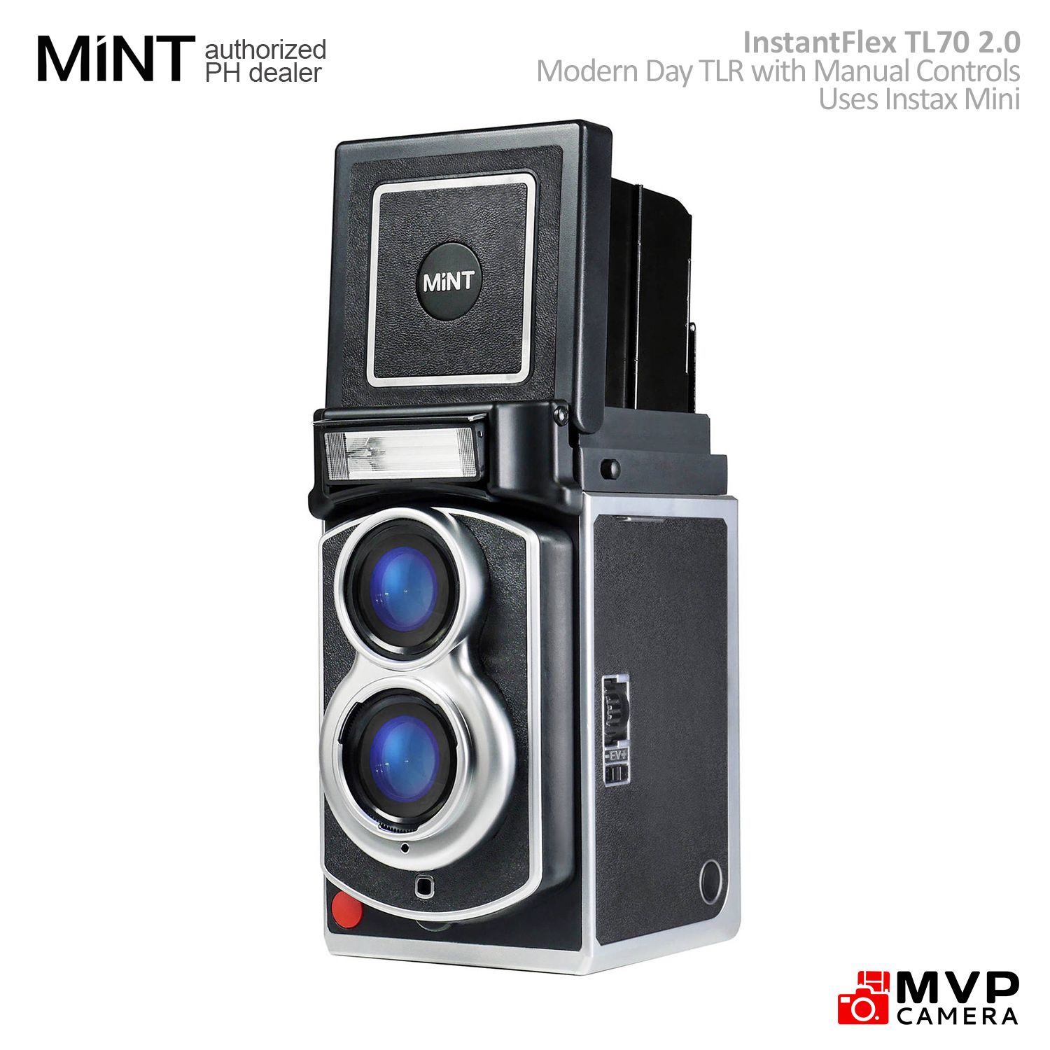Mint Camera InstantFlex TL70 Instant uses INSTAX MINI MVP