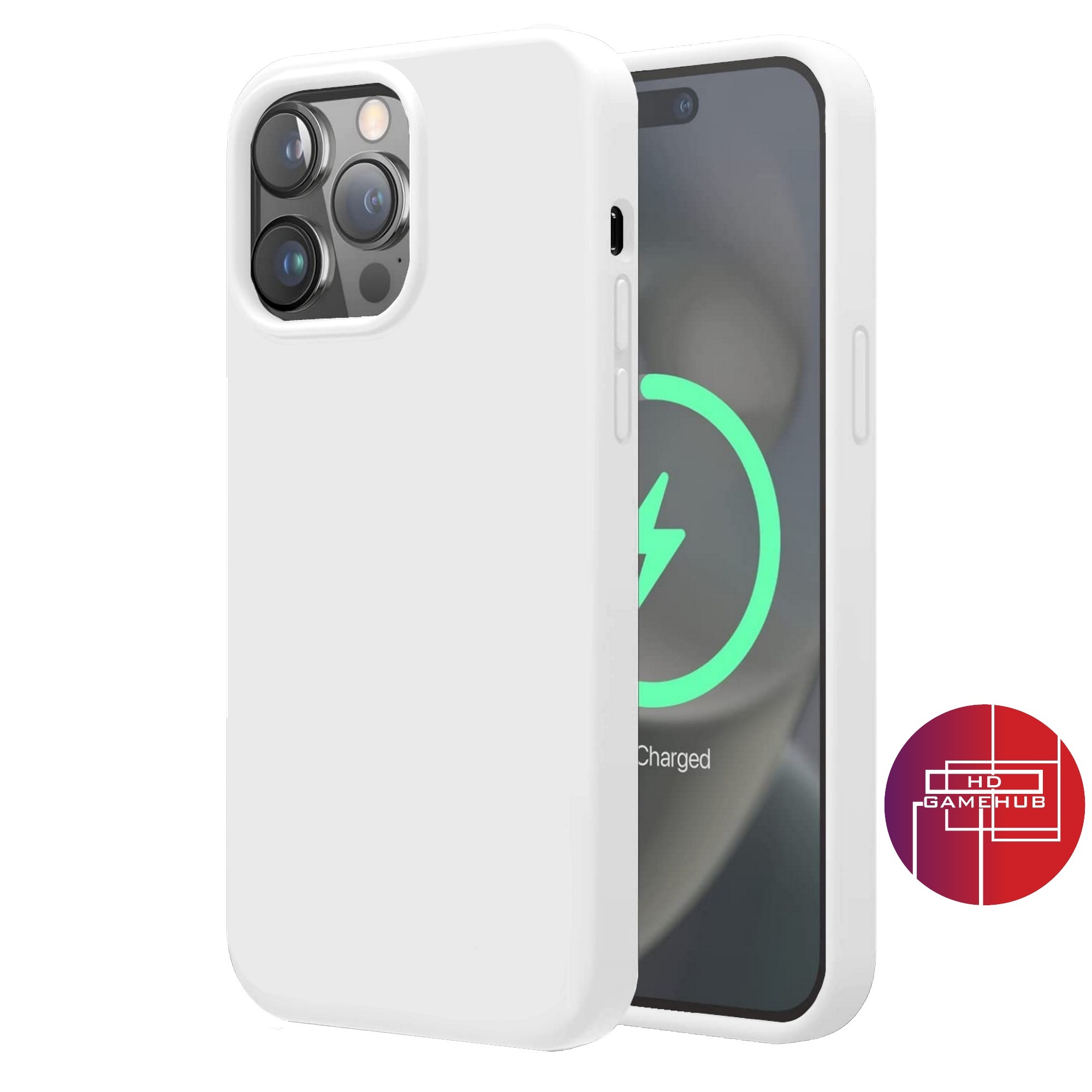 white silicone iphone 14 pro max case