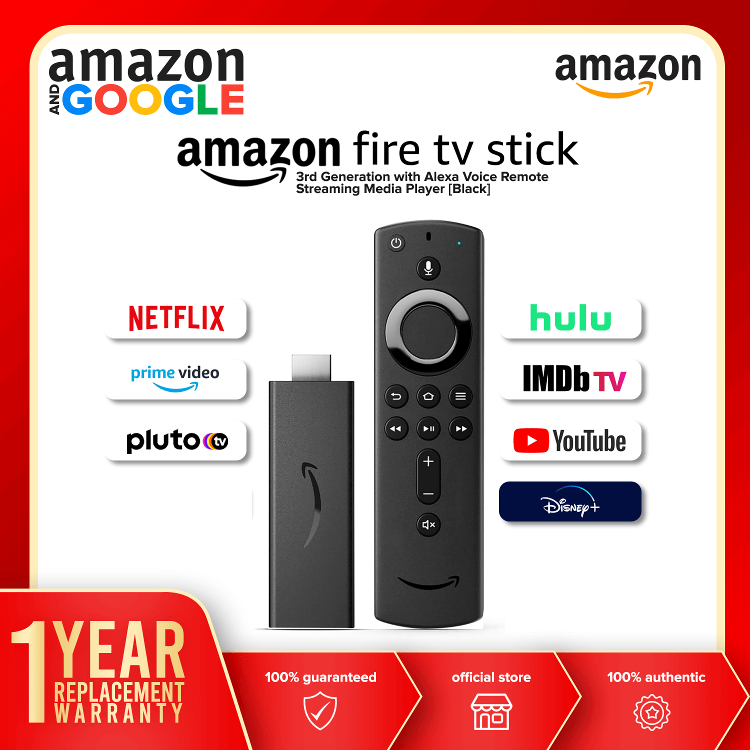 Amazon Fire TV Stick 3rd Gen with Alexa Voice Remote 2nd Gen [Black ...