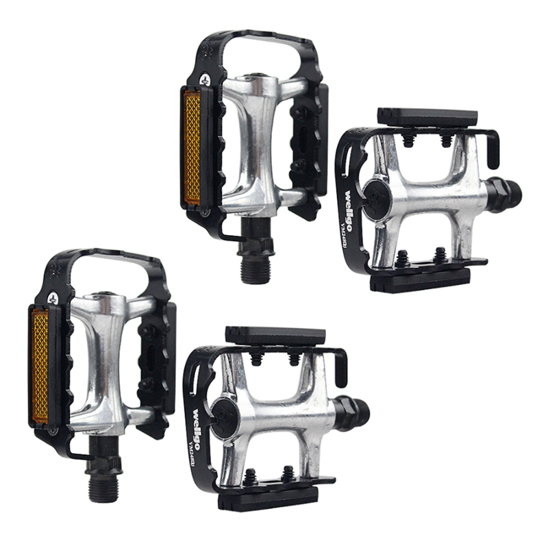 Promend Reflective Folding Bike Pedals MTB Road Bicycle Pedals 9/16" Foldable