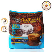 OldTown Less Sugar White Coffee, 15 Sticks per Pack