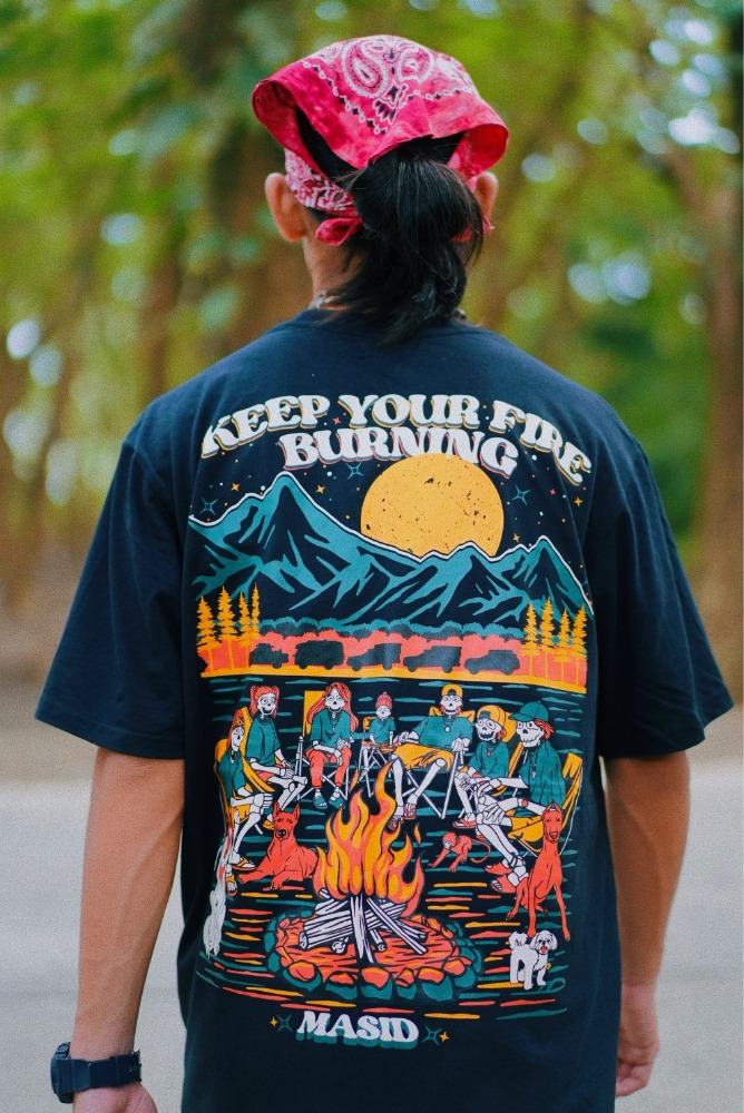 MASID v7 KEEP YOUR FIRE BURNING by Geo Ong New style by Geo Ong LIVE LIFE CKBF Men t shirt PURE 