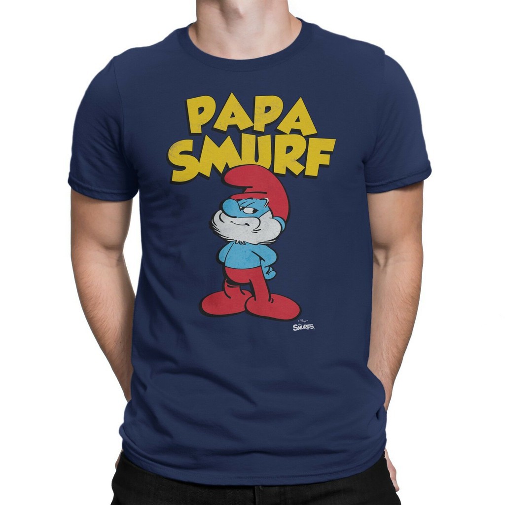 Papa Smurf Father's Day Birthday Funny Men's T-Shirt（1pcs） | Lazada PH
