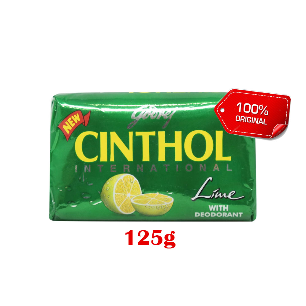 Original Cinthol International Soap Lime with Deodorant Soap 125g