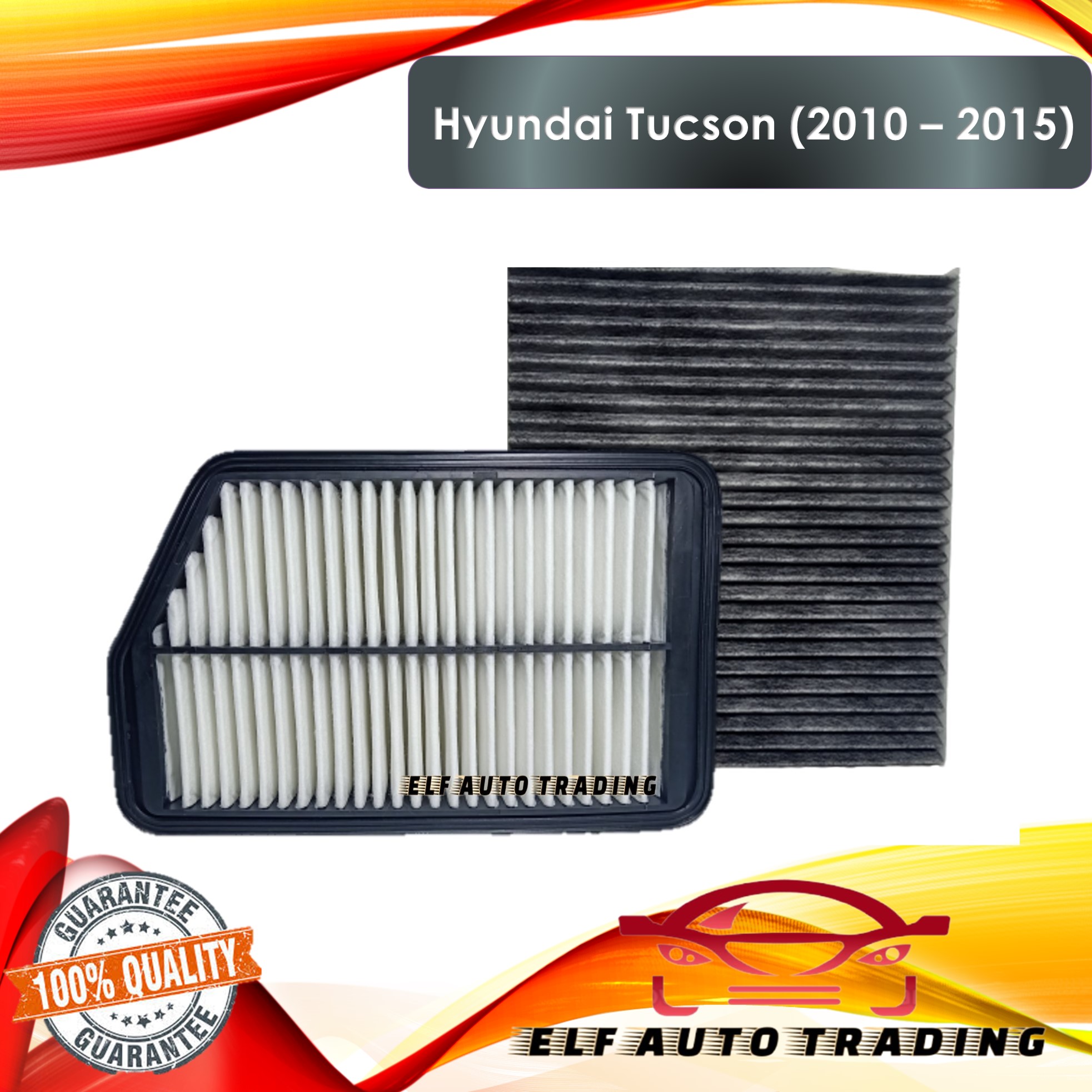 Combo Engine Air Filter and Charcoal Cabin Filter For Hyundai Tucson