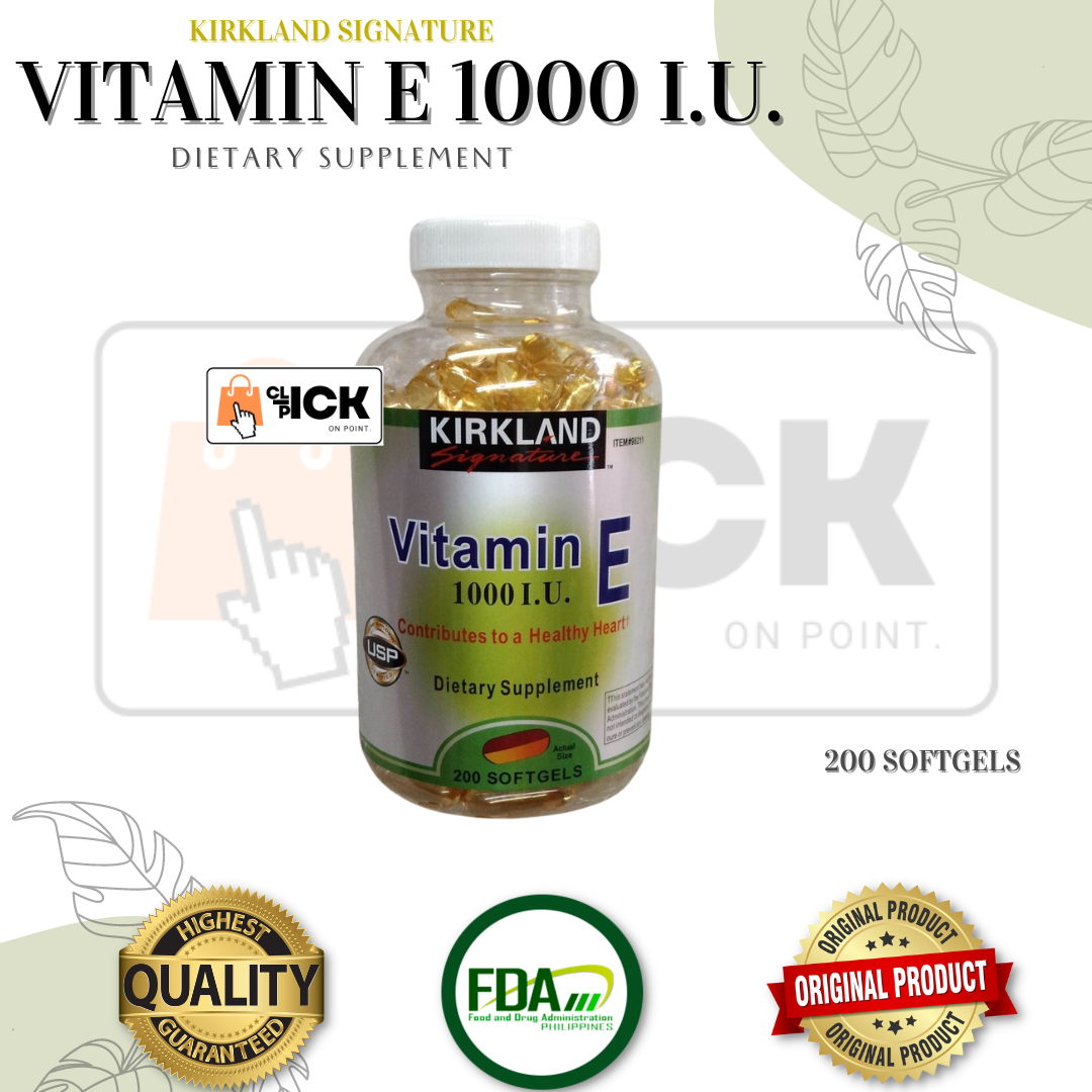 Kirkland Signature Vitamin E 1000 I.U. Lazada PH