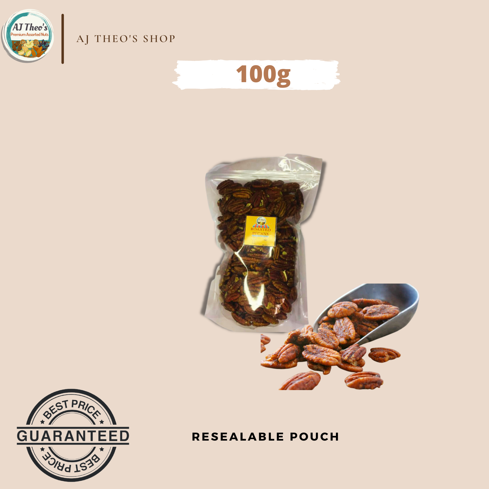 Pecans (Roasted and Salted Pecans with Pink Himalayan Salt) Lazada PH