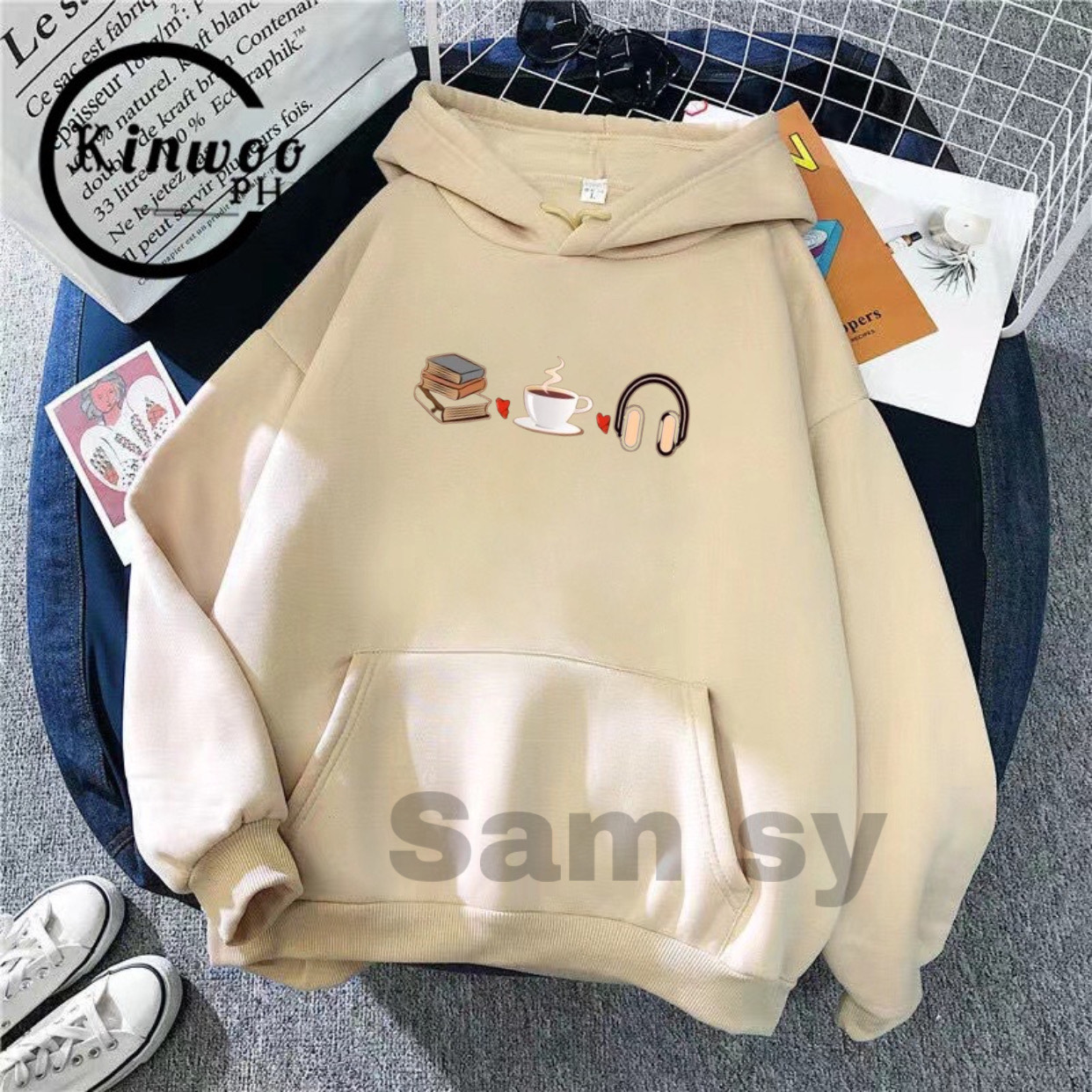 AEsthetic hooded jacket cotton unisex cotton | Lazada PH