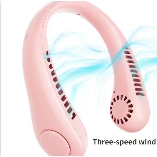 USB RECHARGEABLE NECK FAN BLADELESS HANGING SPORT WEARABLE PERSONAL