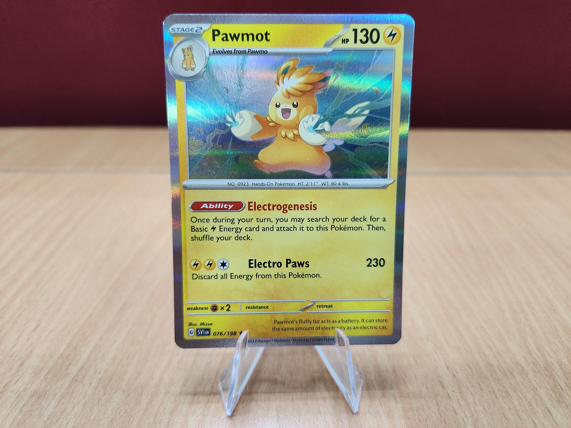 pawmot pokemon card value Pawmot Illustration Rare Scarlet & Violet Bae 209/198, NM Pokemon Card