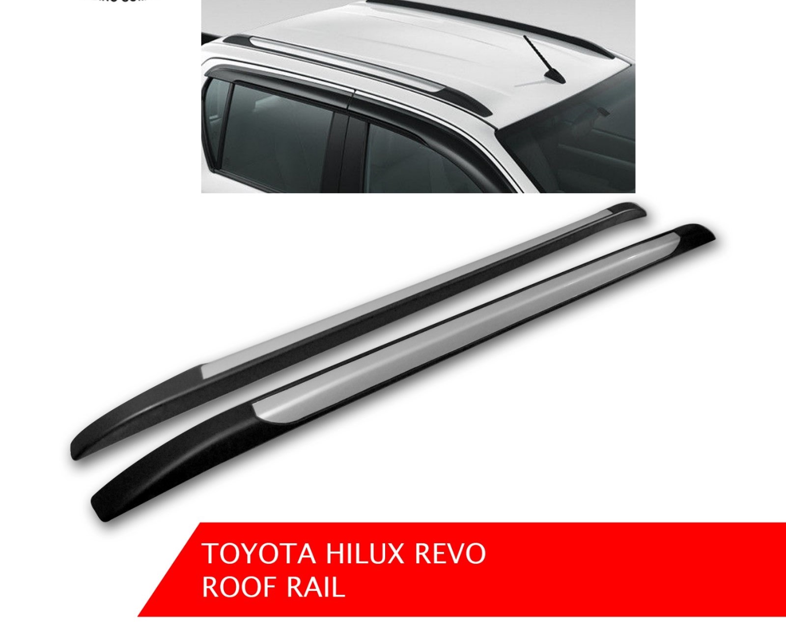 Toyota Hilux J E G CONQUEST 20162024 Roof Rail / Roofrail SILVER BLACK ( Hilux accessories