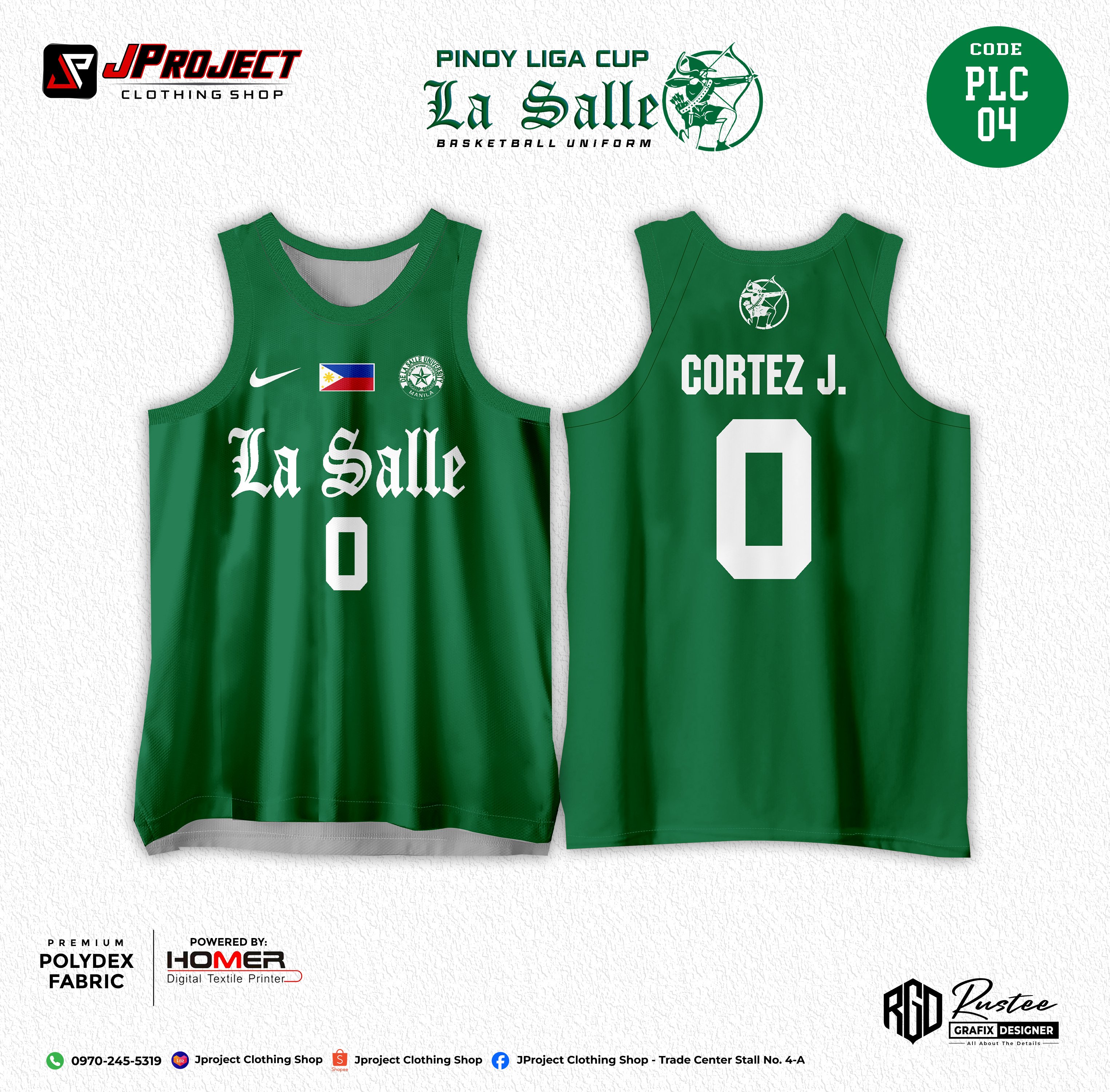 Basketball Team's La Salle Basketball Jersey 2019 PINOY LIGA