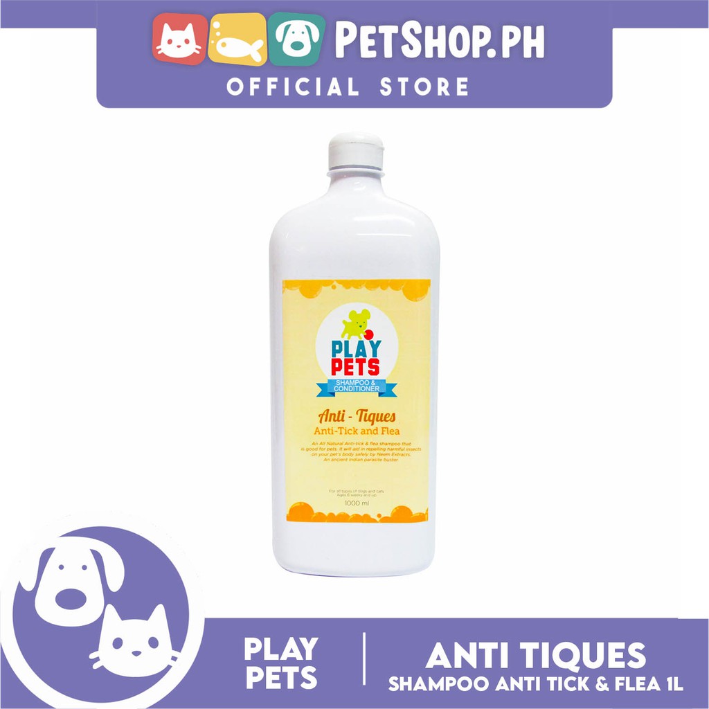 Play Pets Shampoo AntiTick and Flea 1000mL Lazada PH