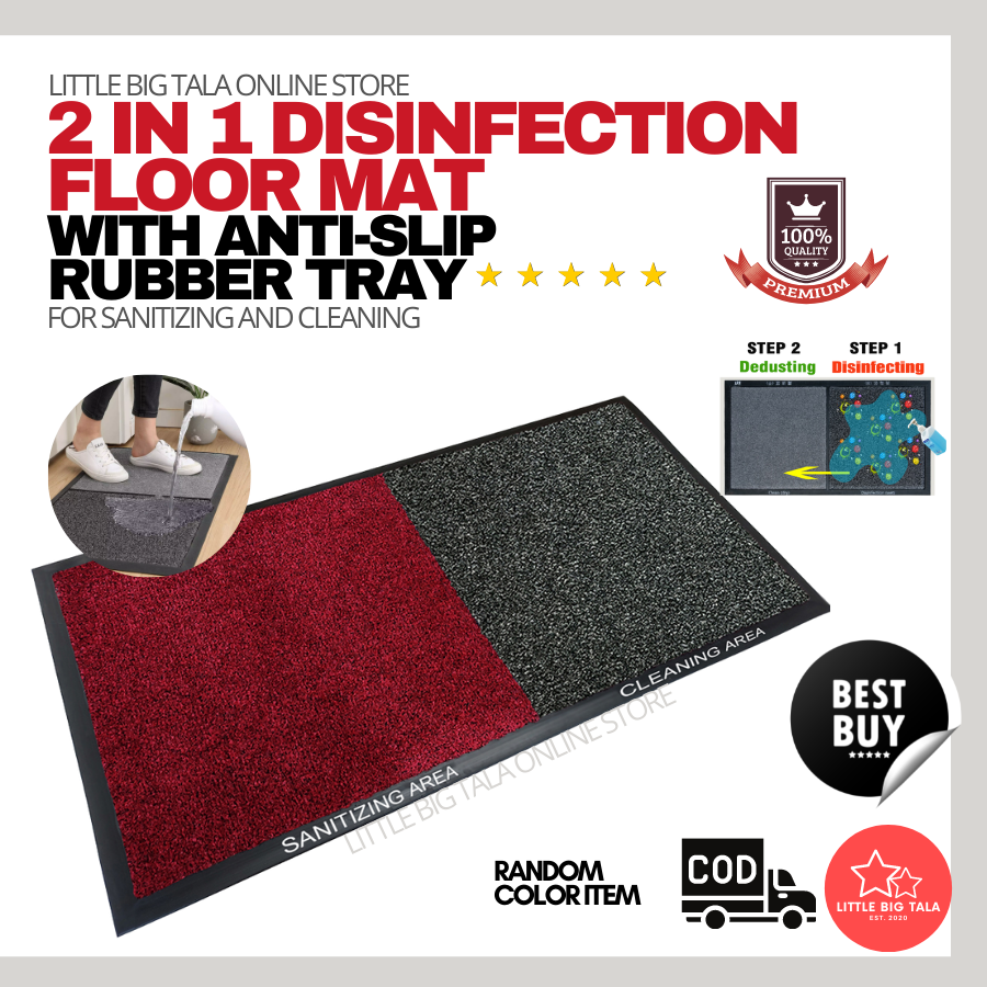 Rubber Anti Slip Bathroom Floor Mat (Random Colors)