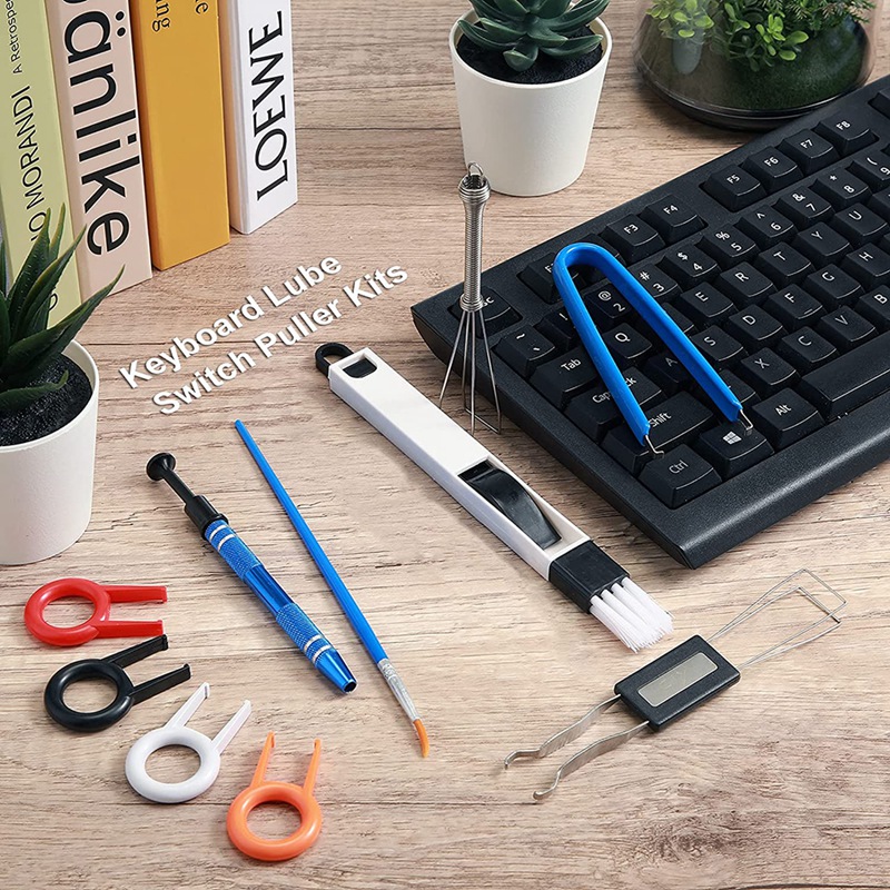 Keyboard Lube Switch Puller Kits Key Cap Remover Tools Mechanical Switch Opener for Mechanical Keyboard Removing Fixing