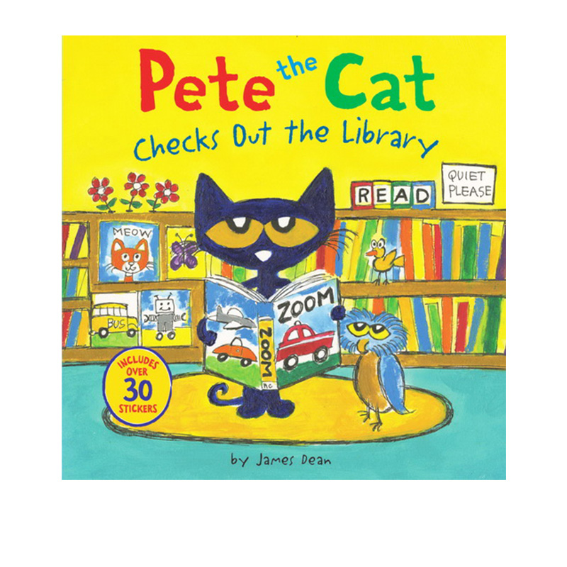 Pete　cat　library　checks　the　the　out　Lazada