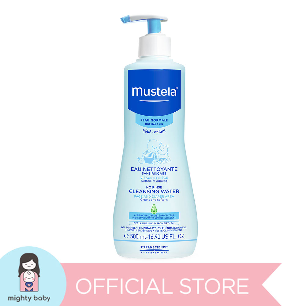mustela no rinse cleansing water 500ml