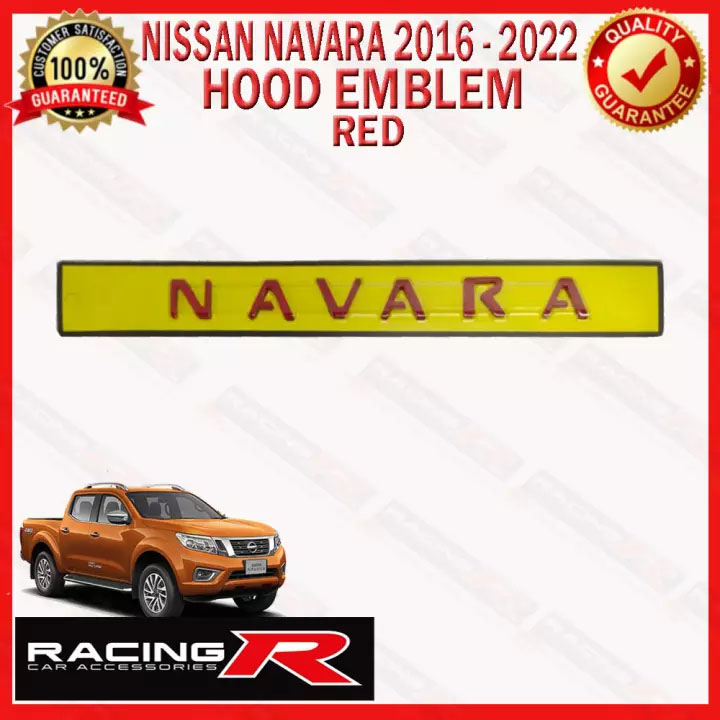 Nissan Navara 2016 to 2023 Hood Emblem ( red ) ( Car Accessories ) 2017