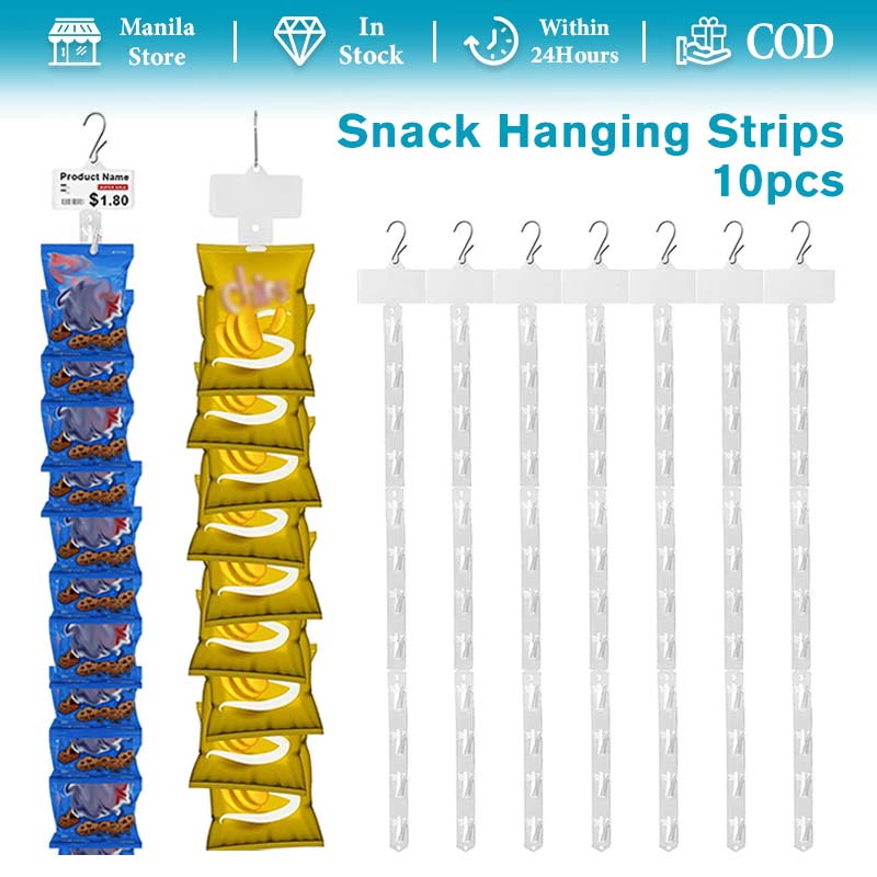 10 PCS Station Hanging Merchandise Strips Plastic Hanging Display