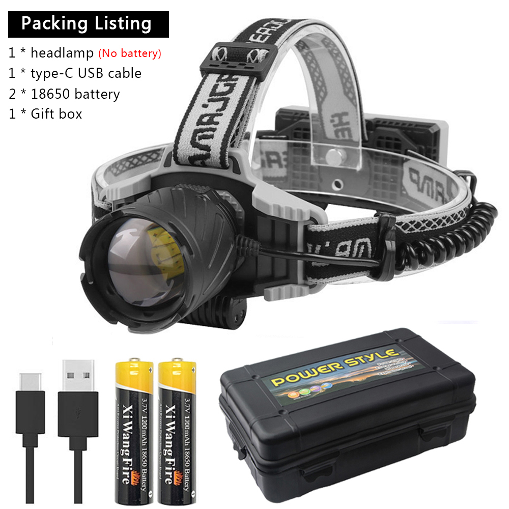 2022 NEW XHP99 LED Bright Light Headlight 9core escopic Zoom Head