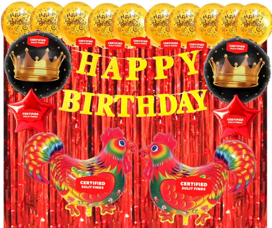 Cock Fighting Rooster Balloon For Sale Cock Fighting Birthday Theme Set ...