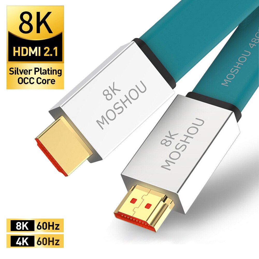 Câble HDMI 2.1 2m MOSHOU Câble HDMI 8K Dolby Vision Atmos 8K/3D