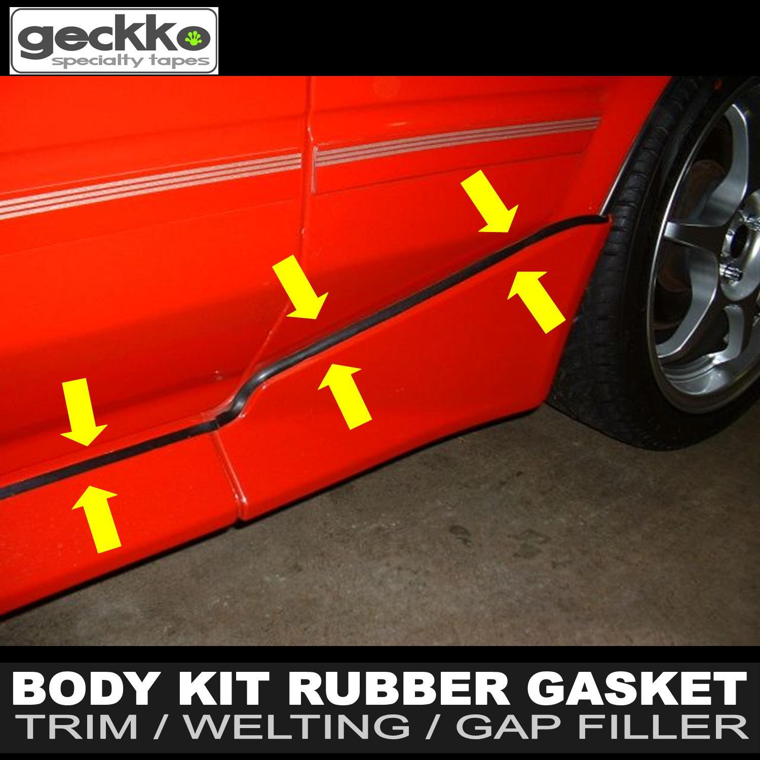 BODY KIT RUBBER GASKET 10 meters GRAY (TRIM, WELTING, GAP FILLER) by