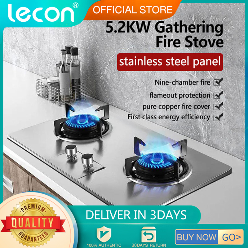 LECON Stainless steel material gas stove Gas stove burner Built in