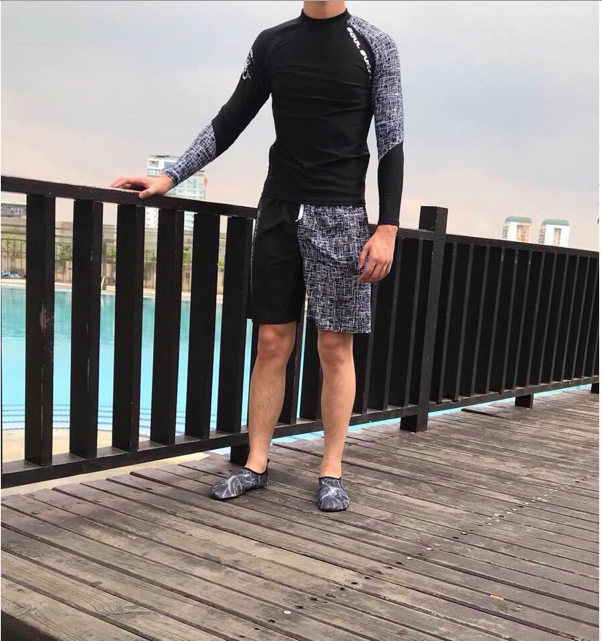 op long sleeve rash guard with boardshorts for mens Lazada PH
