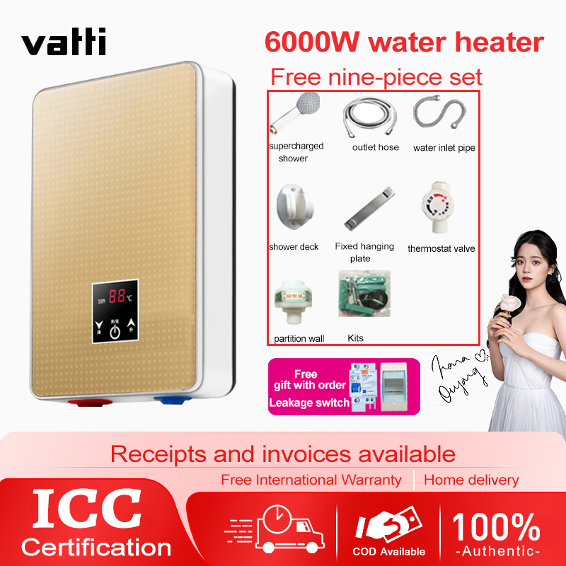 VATTI 6500W speed electric water heater bathroom shower machine small