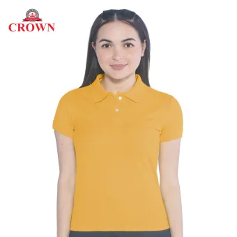 ladies yellow polo shirt