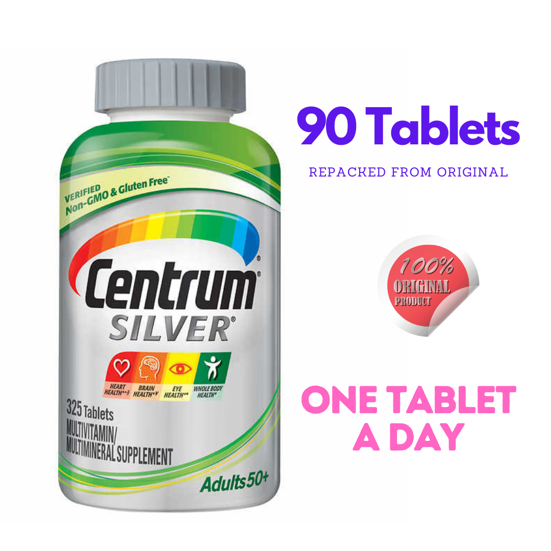 Centrum Silver Adults 50+ Multivitamin, 90 Tablets Repacked From