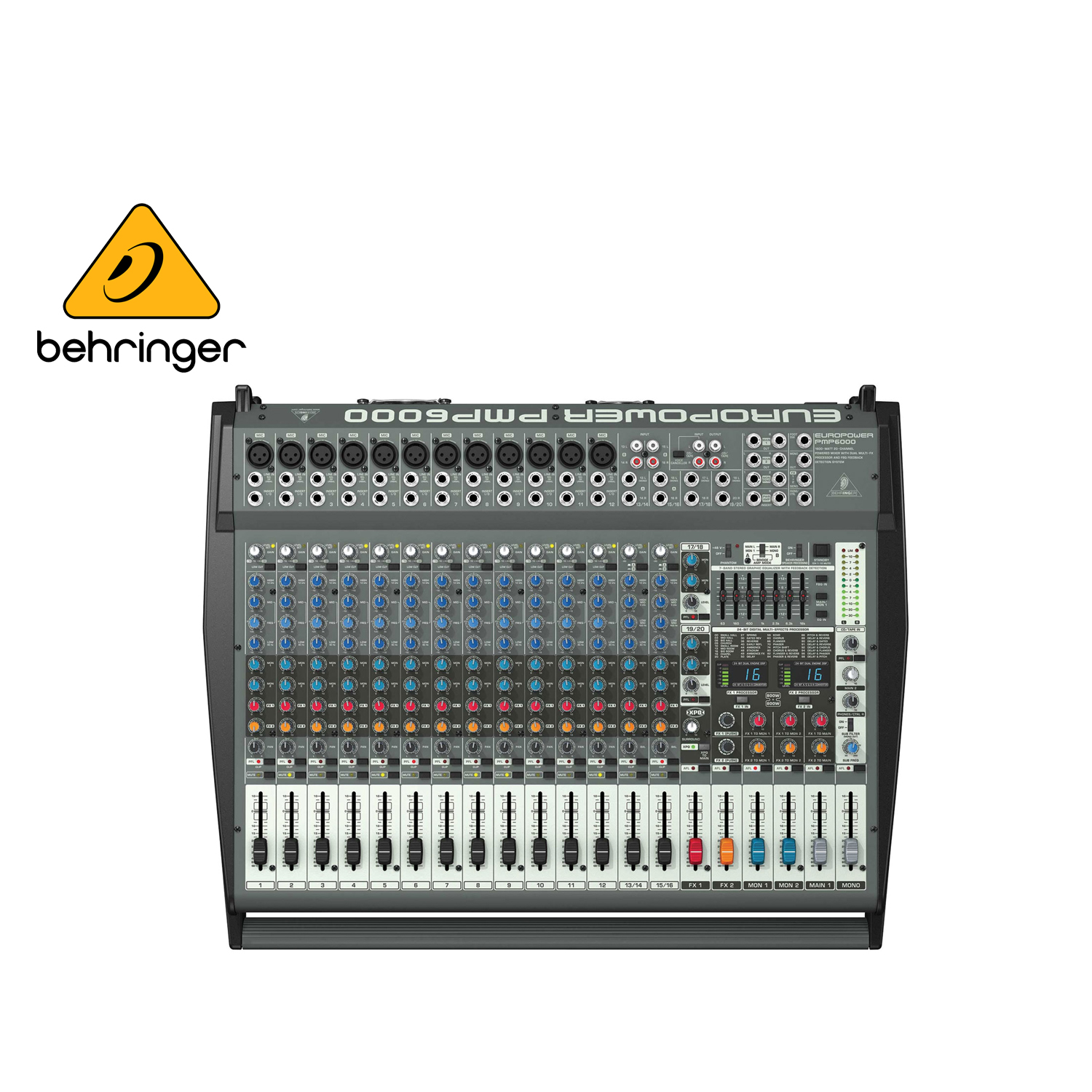 Behringer PMP6000 1600W 20Channel Powered Mixer with Dual Multi FX