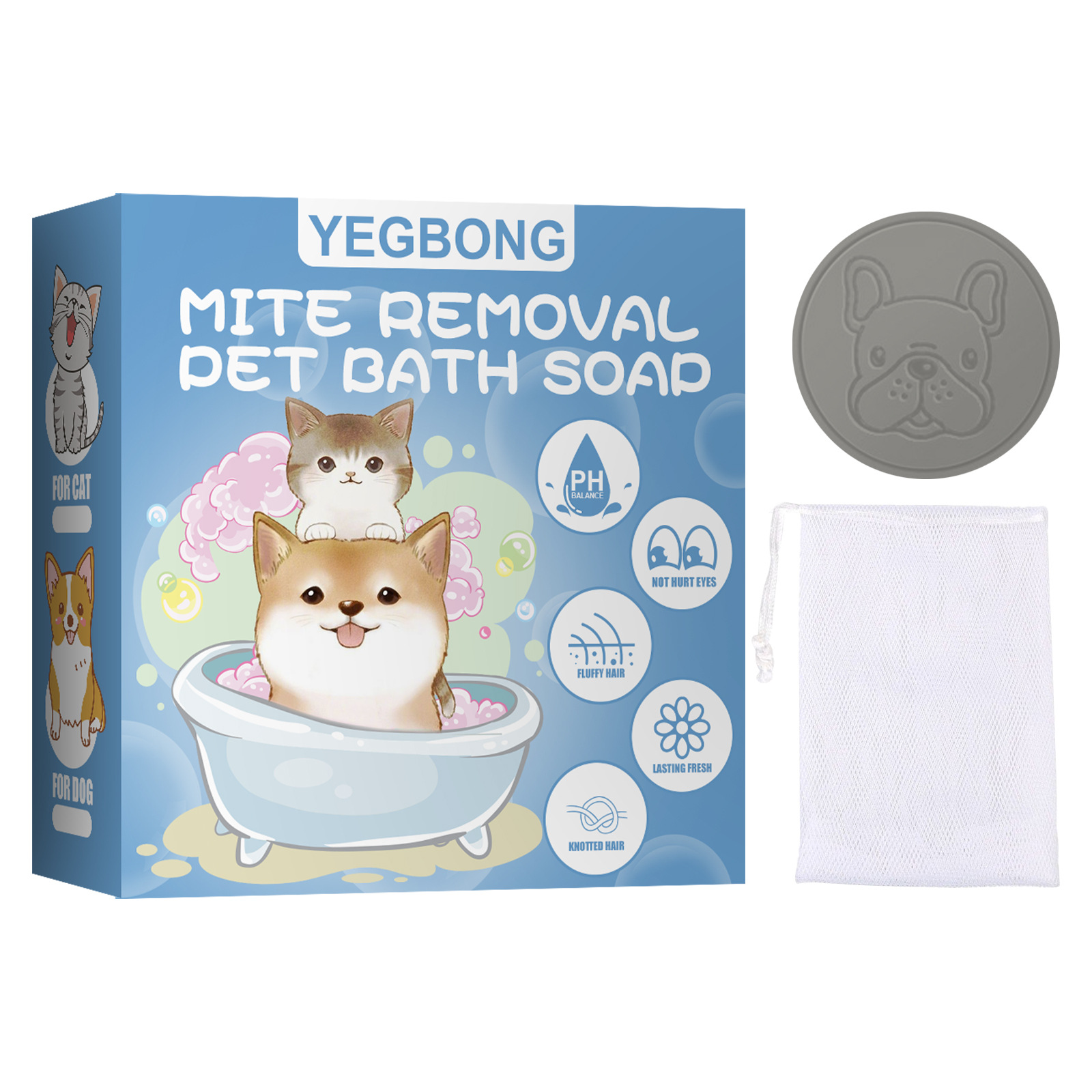 Pet Acarid Bath Soap，Pet AntiMite Bath Soap AntiBacteria Deodorant