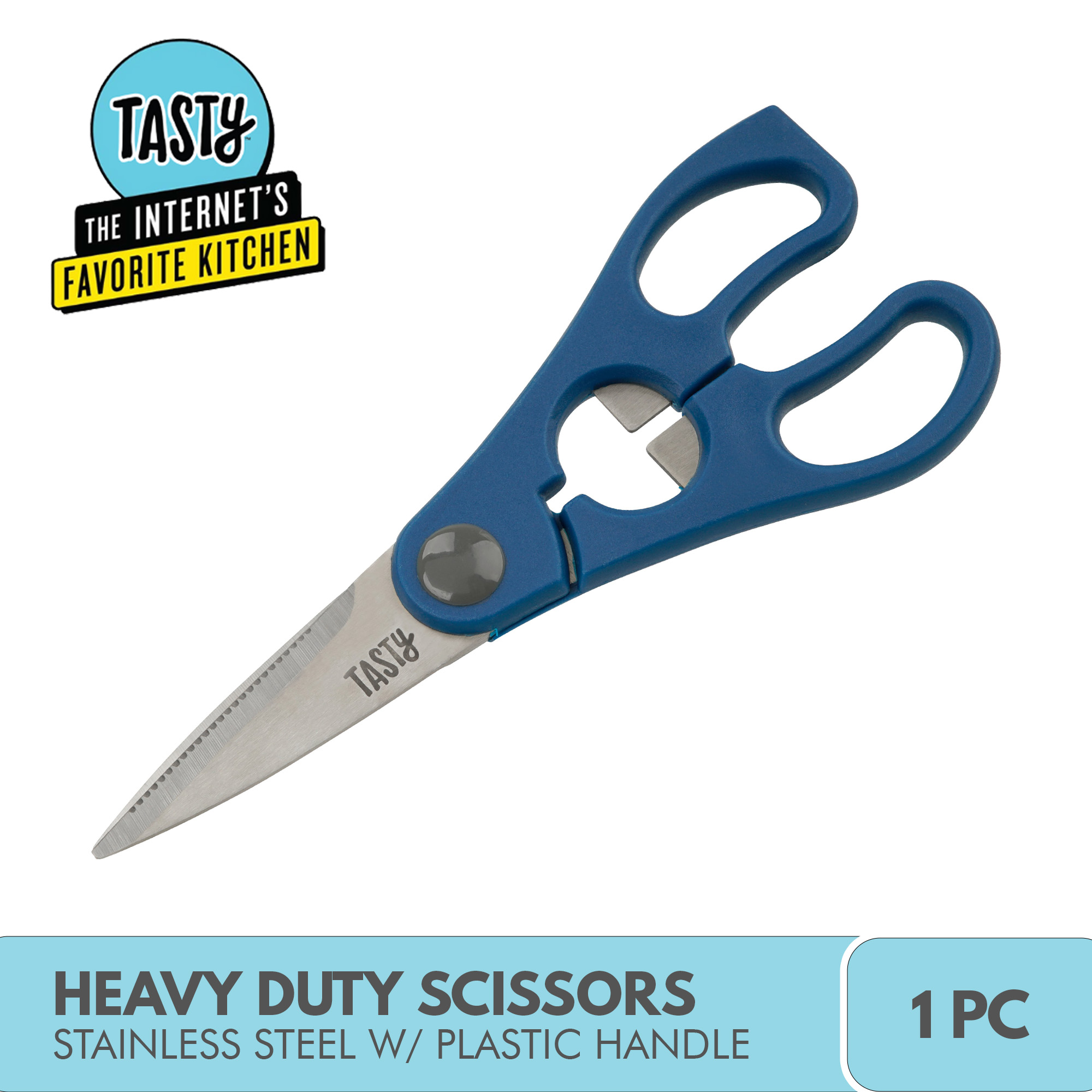 Tasty Heavy Duty Stainless Steel Kitchen Shears Set, Tasty Blue, 2 Piece